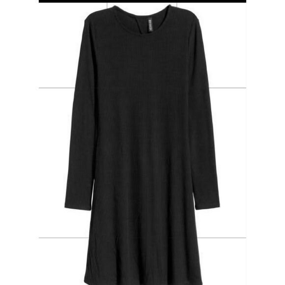 West Loop L/S Ribbed Skater Dress - Picture 1 of 4
